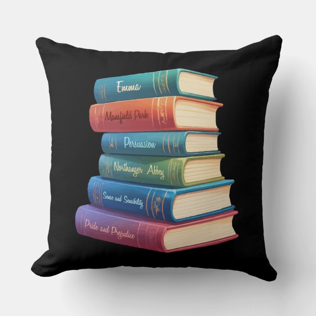 Coussin Les romans de Jane Austen VIII (Recto)
