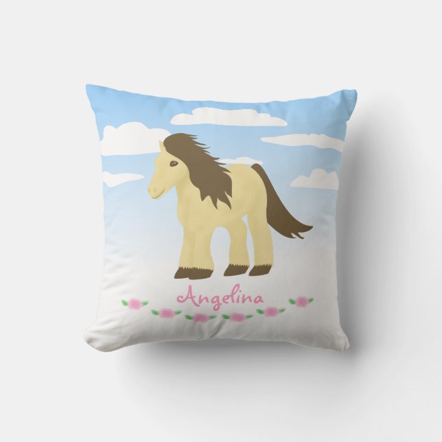 Coussin Les roses des poneys n reposent - le thème de (Recto)