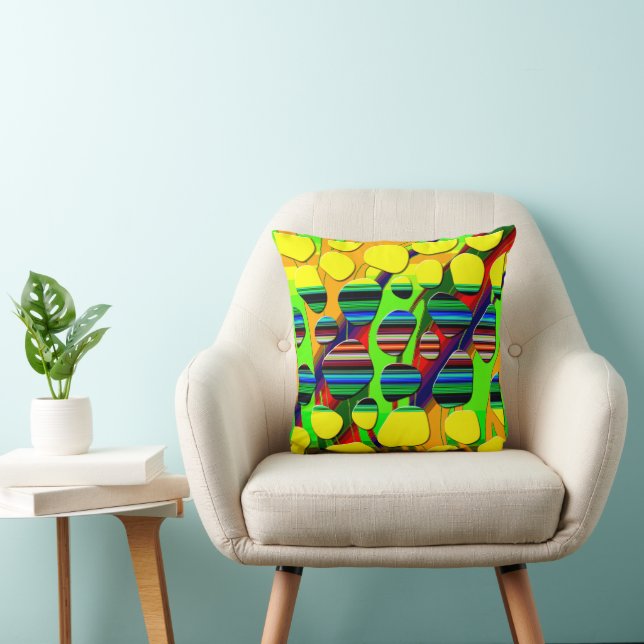 Coussin Les rythmes de la nature : Collage Afrocentrique (Chaise)
