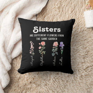 Coussin Les Soeurs Sont Différentes Fleur - Noms Personnal