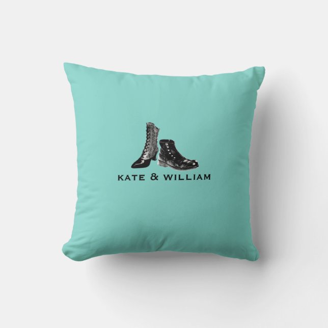 Coussin Les Soulmates personnalisés reposent le bleu (Recto)