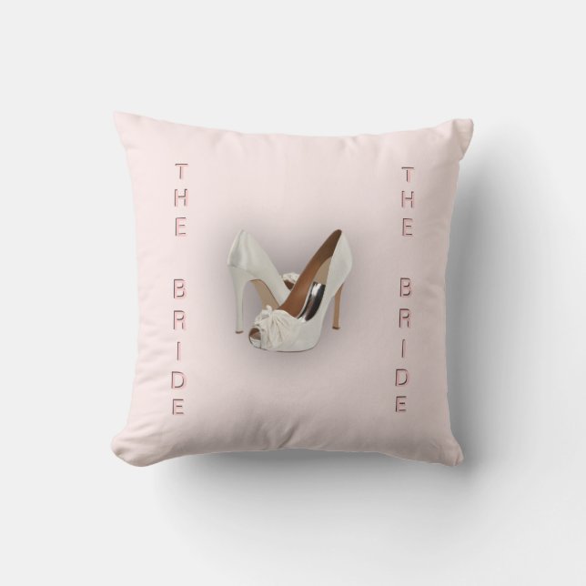 Coussin Les talons de mariée rose (Recto)