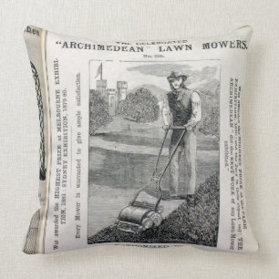 Coussin Les tondeuses à gazon "d'Archimède" célébrées