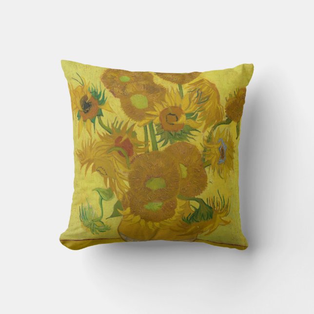 Coussin Les tournesols de Van Gogh (Recto)