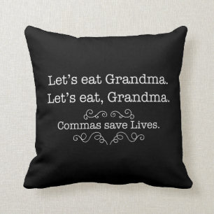 Coussin Les virgules sauvent les vies