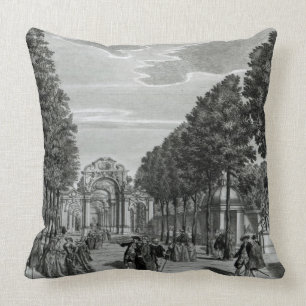 Coussin Les voûtes triomphales, la statue de Handel dans