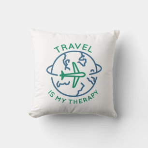 Coussin Les voyages sont ma thérapie