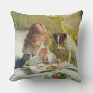 Coussin L'espace de l'enfant Animaux Vintages Jaunes