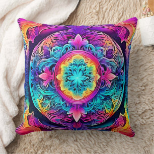 Coussin L'Esprit Mandala vibrant