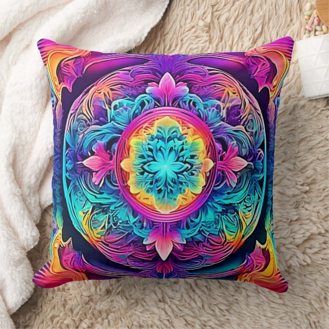 Coussin L'Esprit Mandala vibrant (Couverture)