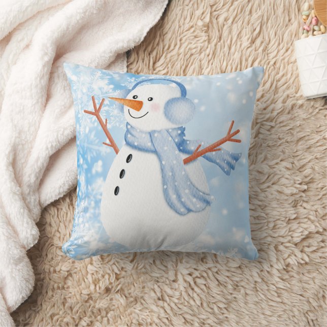 Coussin Let It Snow Snowman Throw Pillow (Couverture)