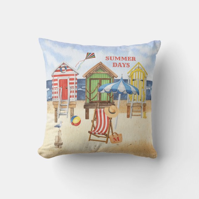Coussin L'été à l'eau de Shore Beach (Recto)