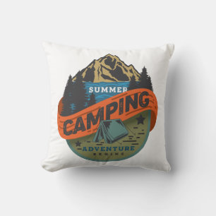 Coussin L'été Camping Aventure commence