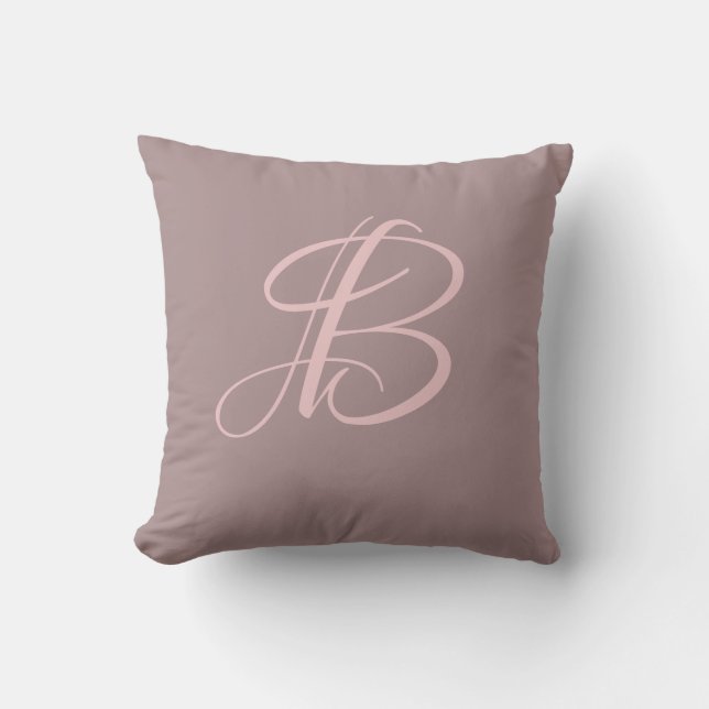 Coussin Lettre B Monogramme Initiale Personnalisée (Recto)