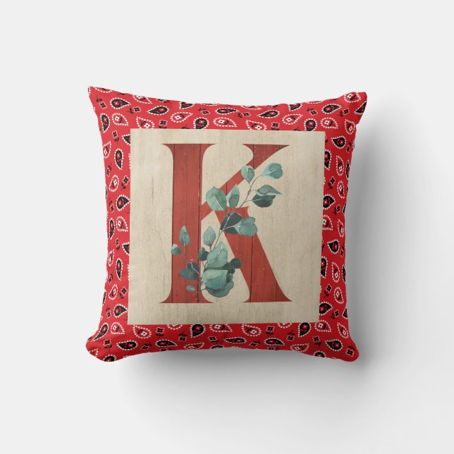 Coussin LETTRE BANDE BOIS & BandANE K (Recto)