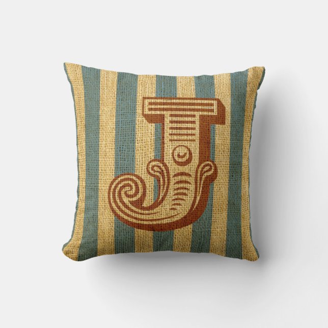 Coussin LETTRE cirque vintage J (Recto)