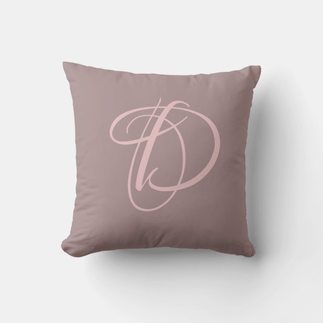 Coussin Lettre D Monogramme Initiale Personnalisée (Recto)