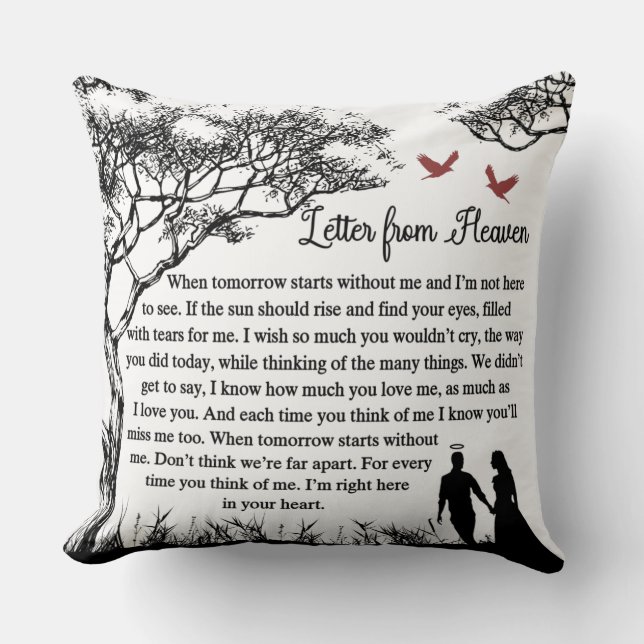 Coussin Lettre du ciel (Recto)