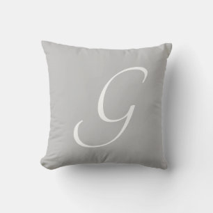 Coussin Lettre G Monogramme Initiale Personnalisée