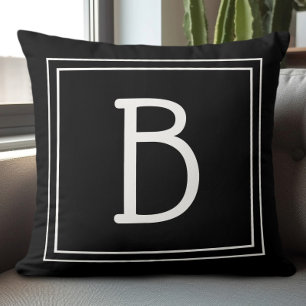 Coussin Lettre initiale de monogramme de famille personnal