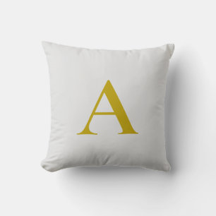 Coussin Lettre initiale de monogramme personnalisé couleur