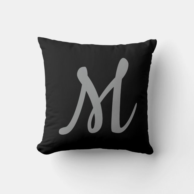 COUSSIN LETTRE INITIALE GRECQUE CHIC MOYENNE (Recto)