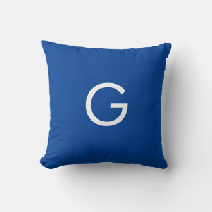 Coussin Lettre initiale Monogramme Moderne Style Bleu