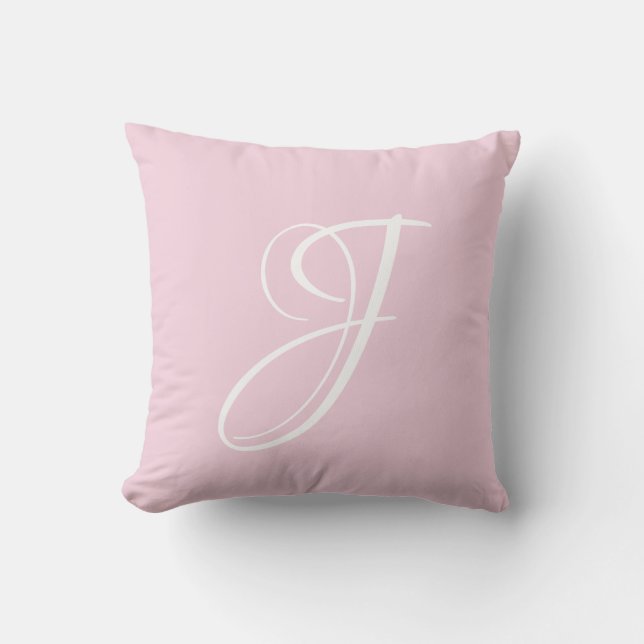 Coussin Lettre J Monogramme Initiale Personnalisée (Recto)