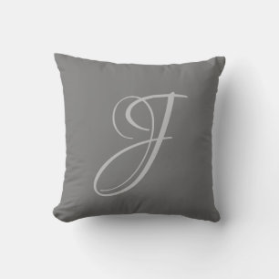 Coussin Lettre J Monogramme Initiale Personnalisée