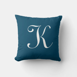 Coussin Lettre K Monogramme Initiale Personnalisée