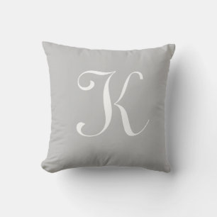 Coussin Lettre K Monogramme Initiale Personnalisée