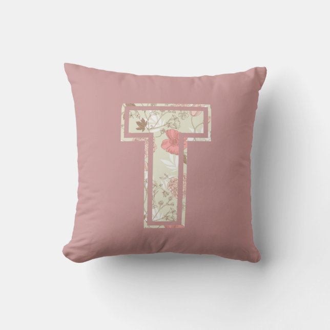 Coussin Lettre monogramme T (Recto)