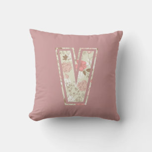 Coussin Lettre monogramme V