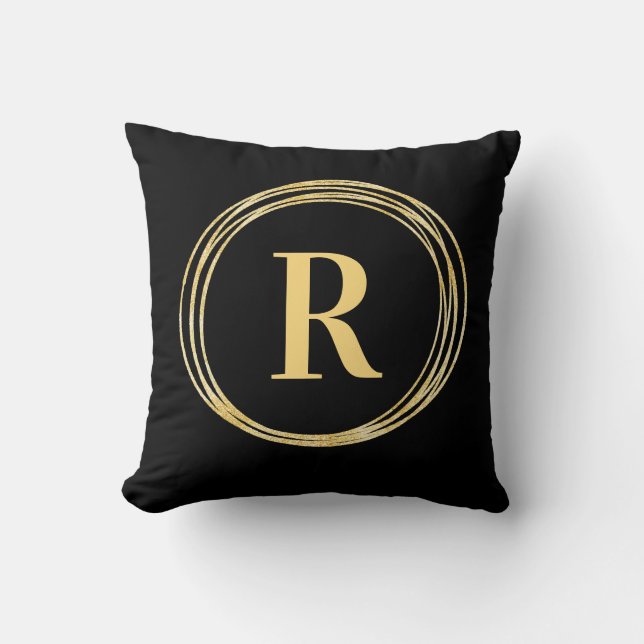 COUSSIN LETTRE MONOGRAPHIQUE CONTINUE ORIGINALE BLEU OR (Recto)