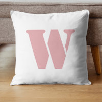 Lettre monographique de famille minimaliste rose R