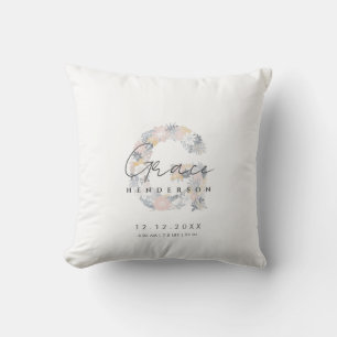 Coussin LETTRE MONOGRAPHIQUE Florale G Bébé Statistiques d