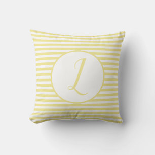 COUSSIN LETTRE MONOGRAPHIQUE JAUNE TIGE COUCHON