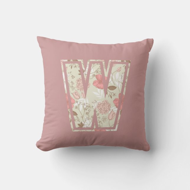 Coussin Lettre monographique W (Recto)