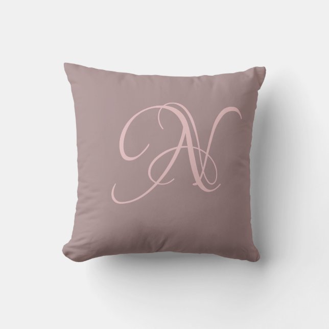 Coussin Lettre N Monogramme Initiale Personnalisée (Recto)