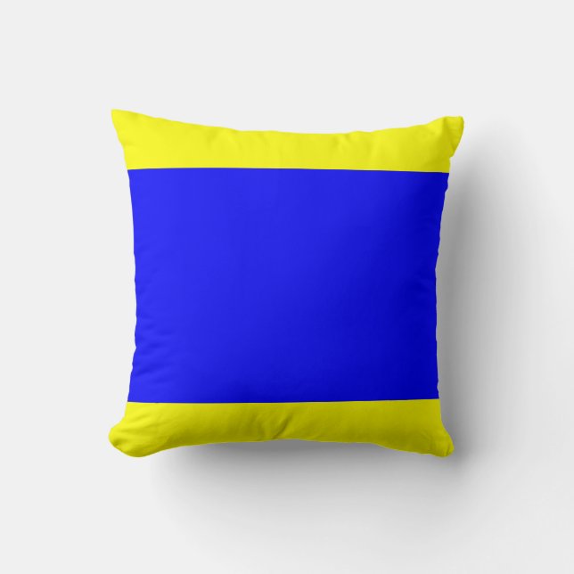 Coussin Lettre nautique D (delta) de signal de drapeau (Recto)