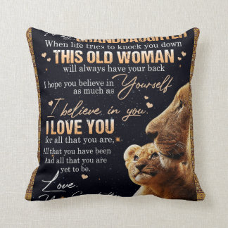 Coussin Lettre personnalisée à ma petite-fille