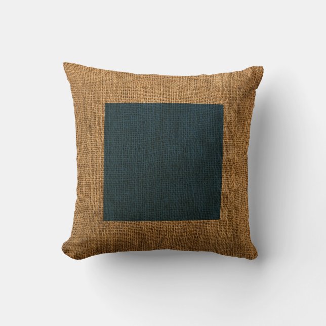 Coussin Lettre S nautique de drapeau rustique (Recto)