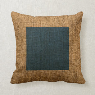 Coussin Lettre S nautique de drapeau rustique