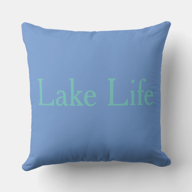 Coussin Lettres simples sur la vie du lac sur les tons coo (Verso)