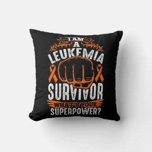 Coussin Leucémie Cancer Survivante Sensibilisation Ribbon 