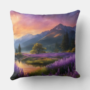 Coussin Levée solaire de Purple Mountain Valley