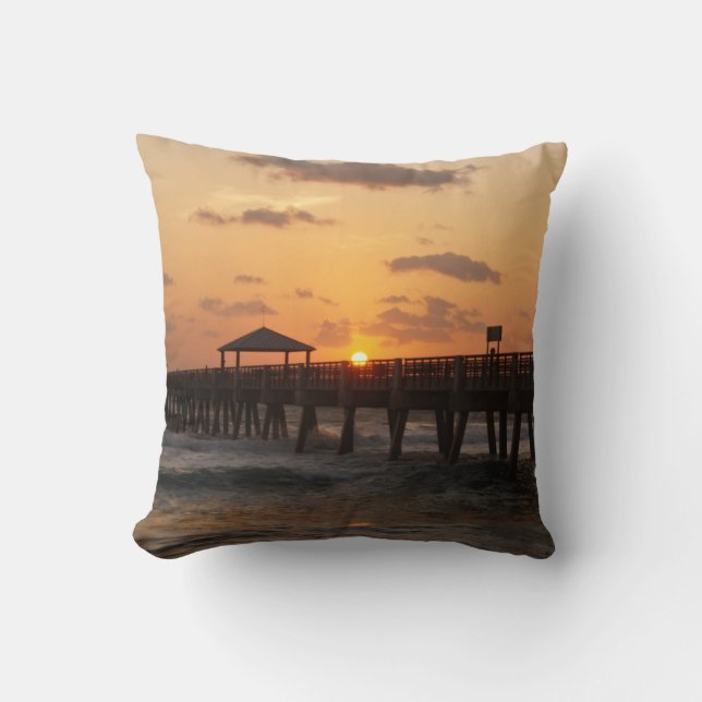 Coussin Lever de soleil à la plage de Juno (Recto)