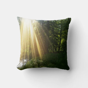 Coussin Lever de soleil dans la forêt