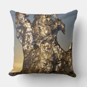 Coussin Lever de soleil doré vu à travers une formation d'