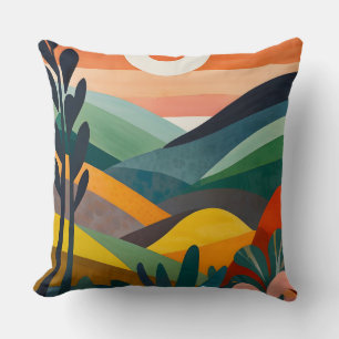 Coussin Lever De Soleil Sur Les Collines Rollantes